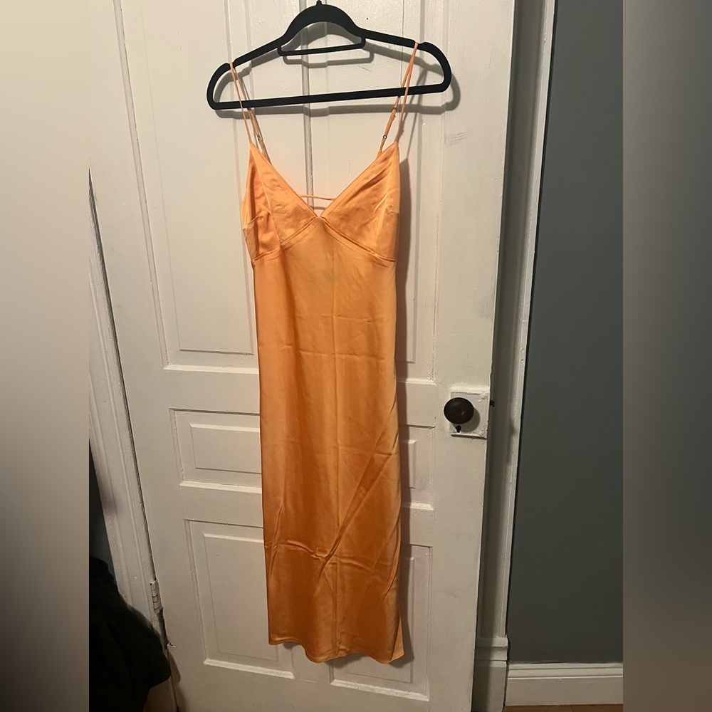 Abercrombie & Fitch Orange Midi Dress